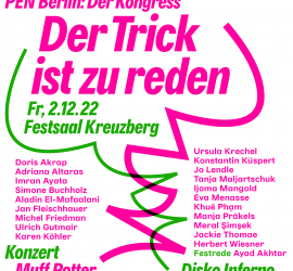 Kongress: »Der Trick ist zu reden«
