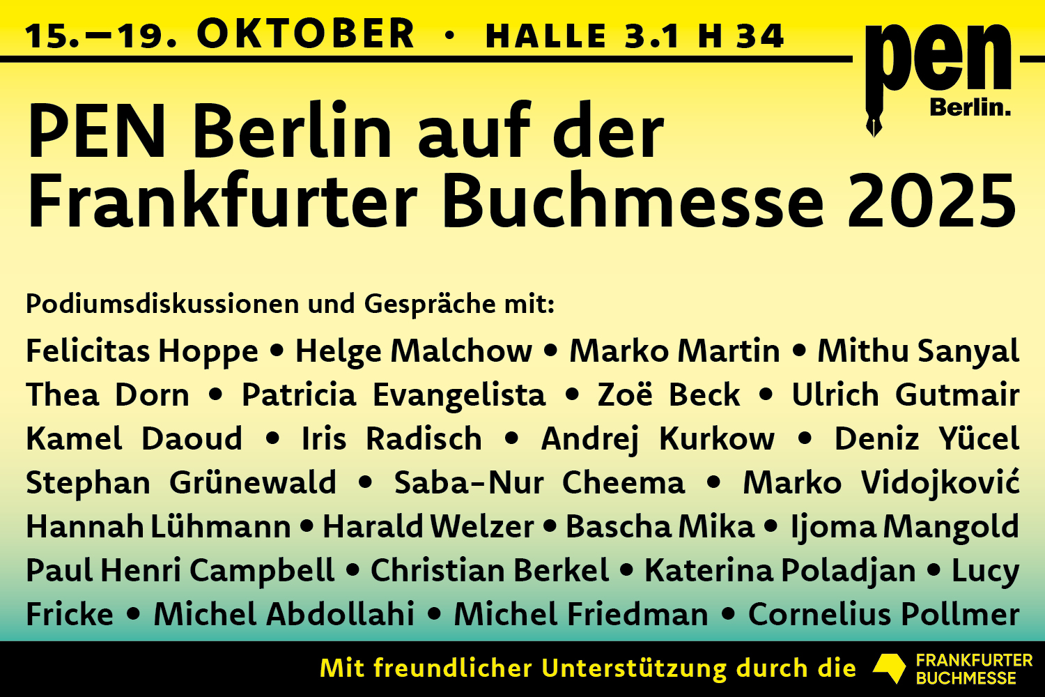 PEN Berlin Frankfurter Buchmesse