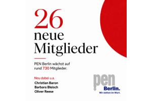PEN Berlin neue Mitglieder